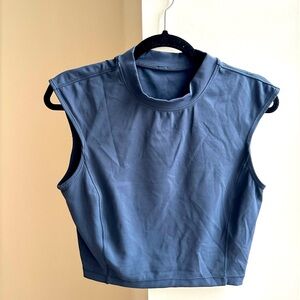 Lululemon cap sleeve turtle neck crop top 8